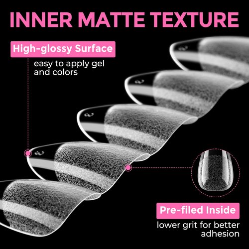 UNA GELLA Short Almond Round Fake Nails 216pcs Almond Press on Nails Pre-shape Oval Gel Nail Tips for Full Cover Acrylic Short Round Nails For Nails tips Extension 12 Sizes