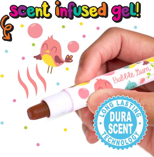 Scentco Smelly Gellies - Patented Gourmet Scented Gel Coloring Sticks | 5 Count - Perfect Gifts for Kids