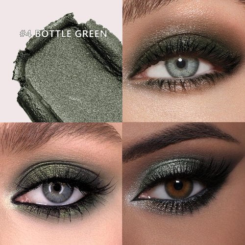 Chifure Eyeshadow Stick - Waterproof Shimmer & Matte Cream Eye Shadow Crayon | 0.056 Oz (#4 Bottle Green)