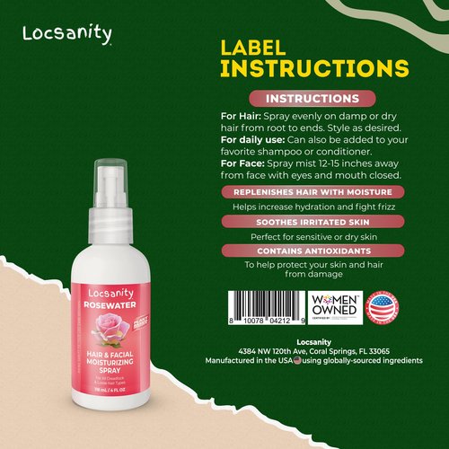 Pure Rosewater Hair and Facial Spray