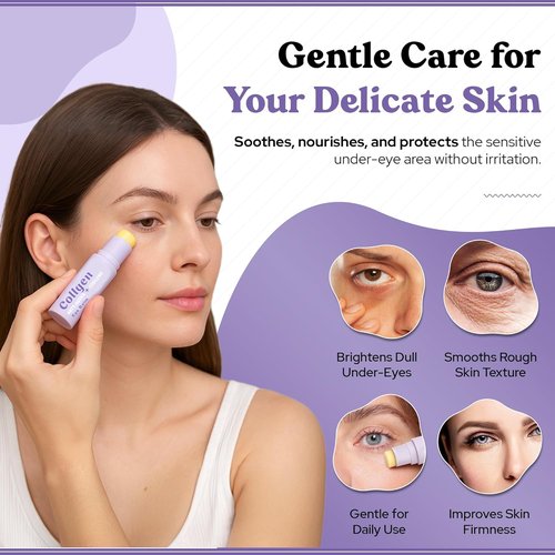 Bella Bliss Collagen Eye Balm Stick - Anti-Aging Under Eye Cream for Dark Circles & Puffiness - 0.35 oz / 10 g