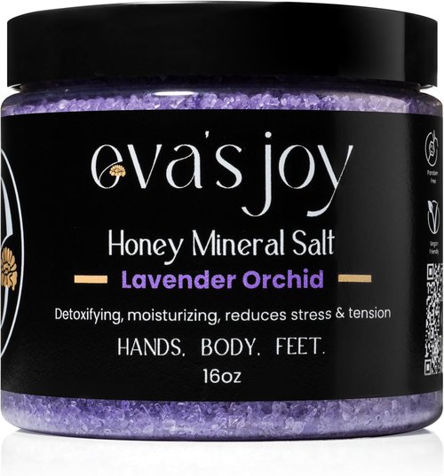 Eva's Joy Lavender Orchid Bath Soak - Nourishing Epsom Salt Crystals for Relaxation | 16 oz