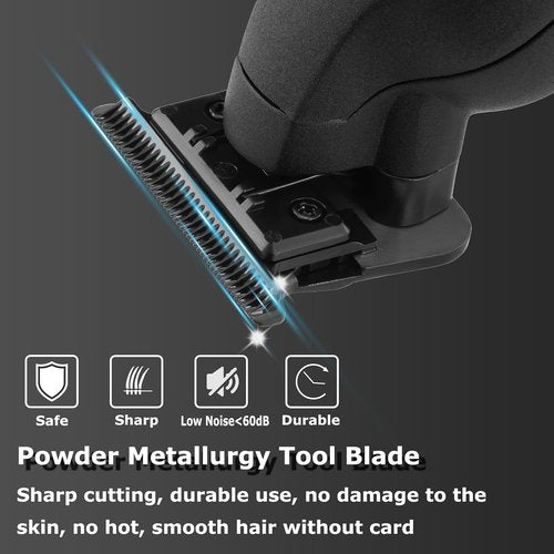 KEMEI 2293 Professional Hair Trimmer - Cordless Zero Gapped Beard Clippers for Men