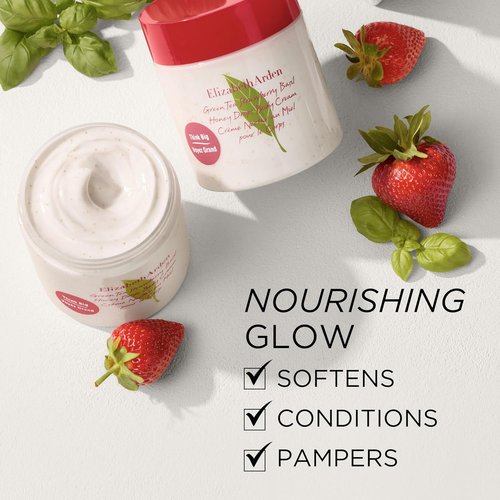 Elizabeth Arden Green Tea Strawberry Basil Honey Drops - Hydrating Body Cream, 16.9 fl oz