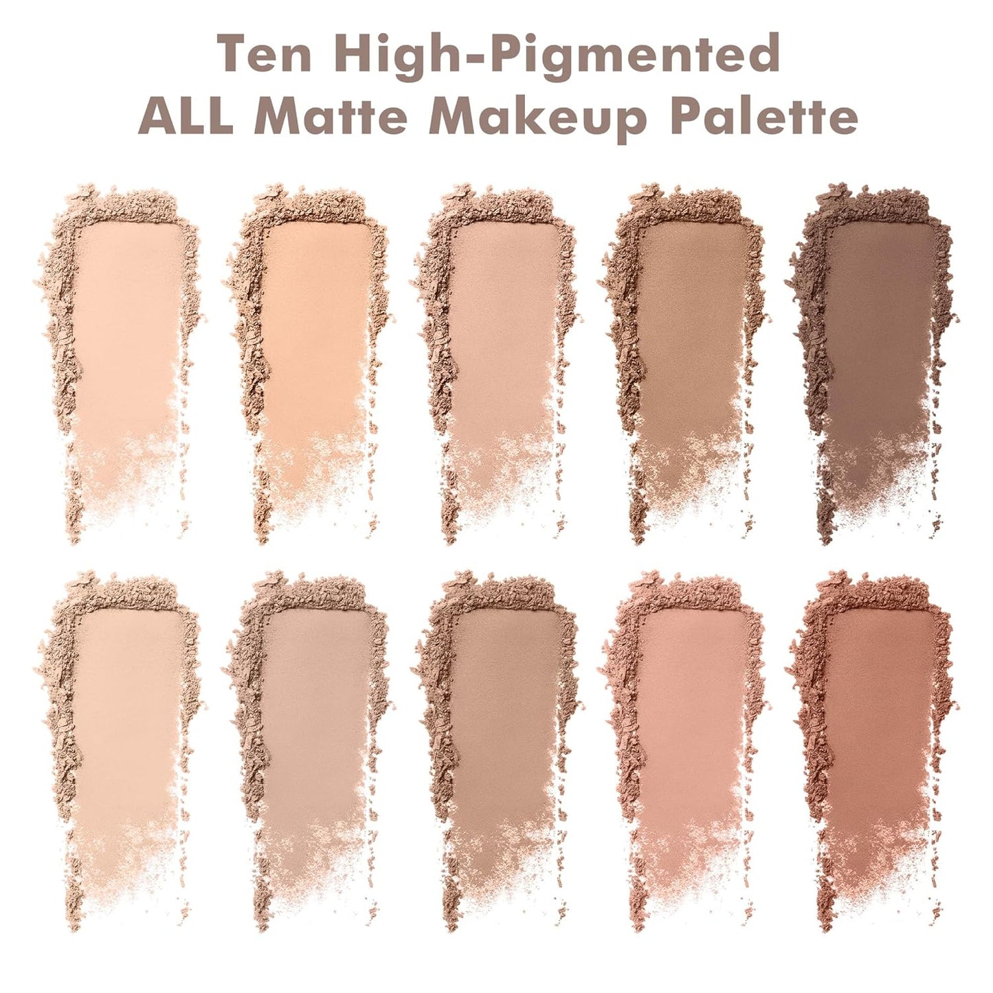 Skiennix Matte Eyeshadow Palette - Ten High-Pigmented Shades for Blendable, Vegan Eye Makeup (04)