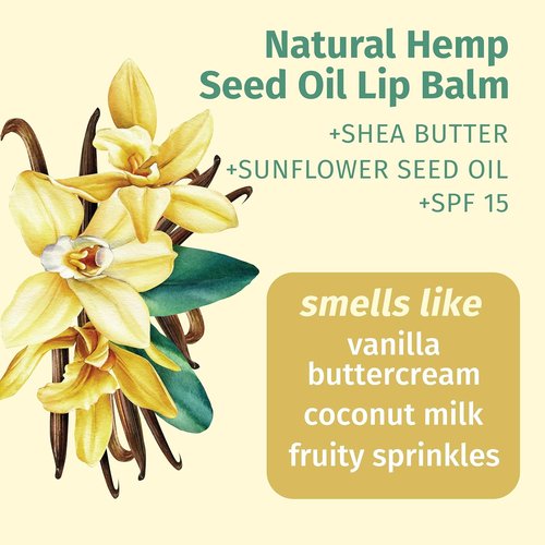 Hempz NEW Vanilla Lip Butter Balm, Soothing and Hydrating Lip Care for Men or Women, .44oz