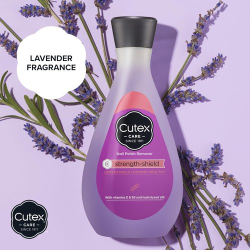 Cutex Strength Shield Nail Polish Remover - Nourishing Formula with Vitamins E & B5 | 6.7 fl oz