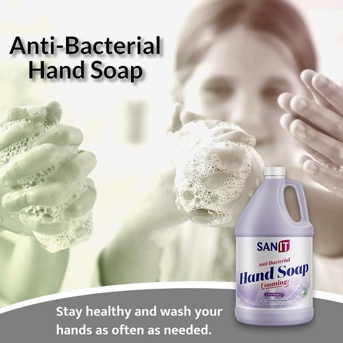 Sanit Antibacterial Foaming Hand Soap Refill - Aloe Vera & Moisturizers - All-Natural Lavender, 1 Gallon