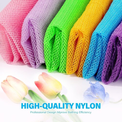 **UJFQBH African Bath Sponge Set - Exfoliating Shower Scrubber for Smooth Skin | 6 Colors Included**