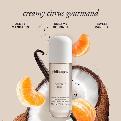 Philosophy Hair and Body Mists - Long-Lasting Fragrance for Women - Hydrating Vanilla, Pistachio & Coconut Scents