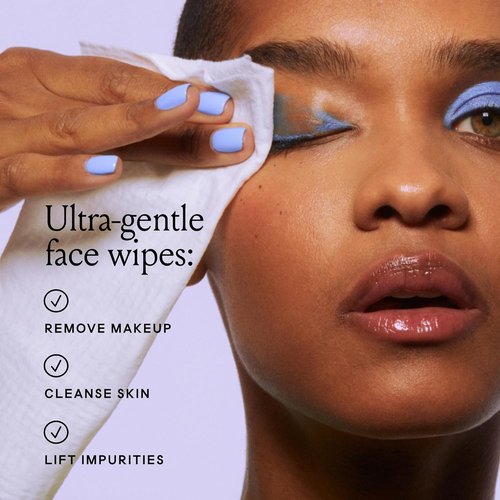 Billie Wonder Wipes - Makeup-Removing Face Wipes with Hyaluronic Acid & Witch Hazel - 25 Count