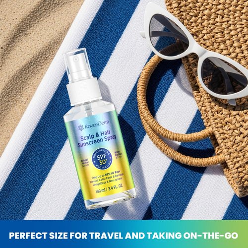 Scalp Sunscreen Spray SPF 30+ by [Brand Name] - UV Protection, 80-Min Water-Resistant, Non-Greasy - 100ml