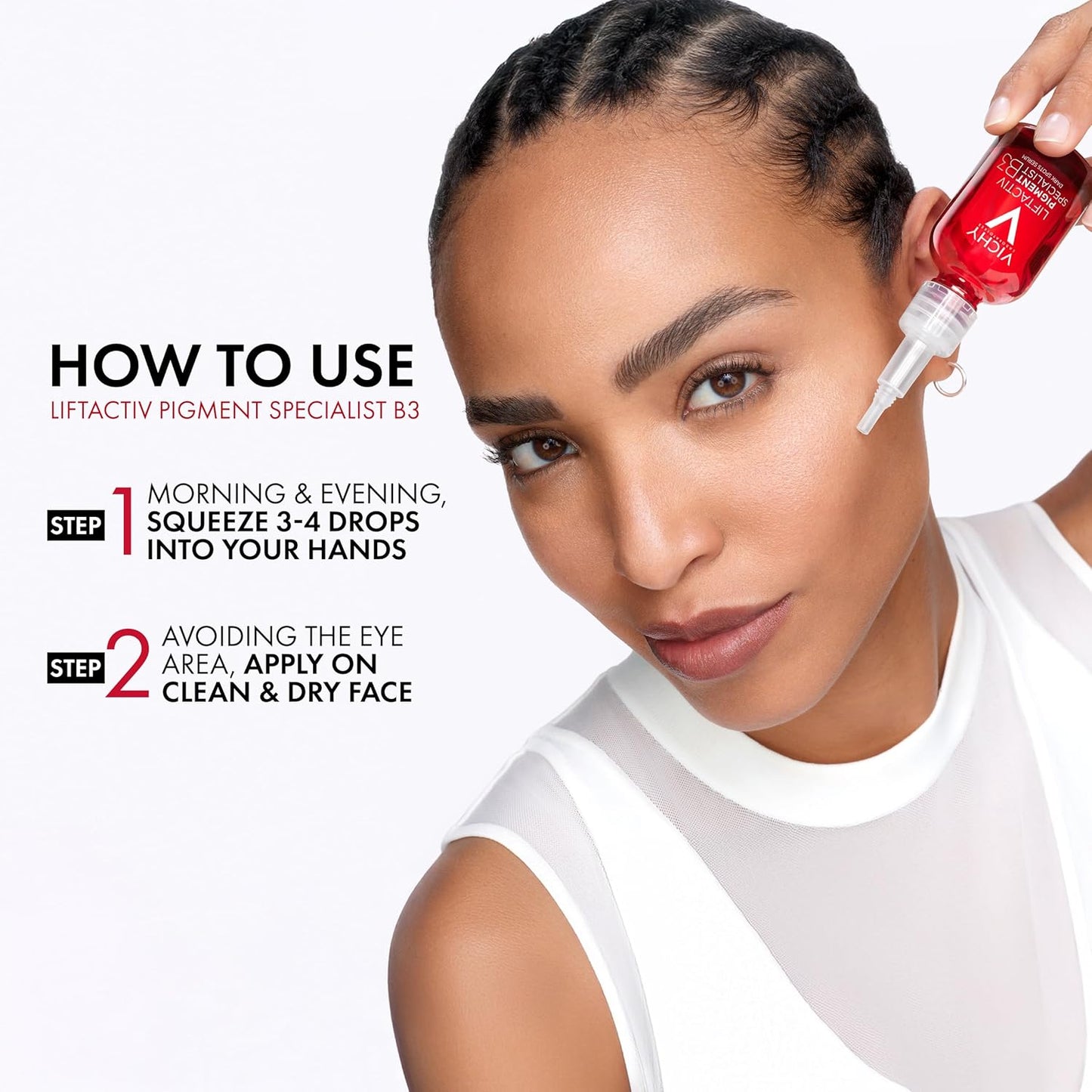 Vichy LiftActiv B3 Serum - 5% Niacinamide & Glycolic Acid for Dark Spot Reduction | Alcohol-Free, 30ml