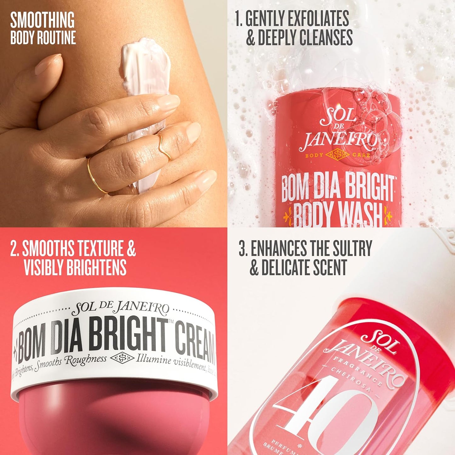 Sol de Janeiro Bom Dia Body Wash - Brightening AHA & BHA Formula for Radiant Skin