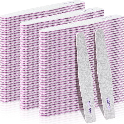 Minatee Nail Files - 150 Pcs Double-Sided Emery Boards for Professional Manicure | 100/180 Grit