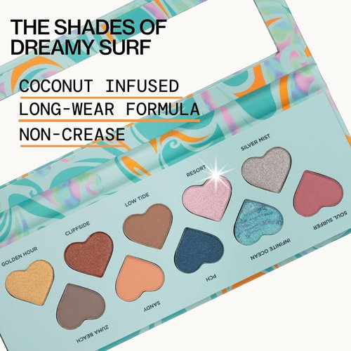 Pacifica Eyeshadow Palette - Malibu Mineral Eyeshadow with Blendable Neutral Shades | Talc-Free, Vegan & Cruelty-Free, 0.24 oz (10 Shades)