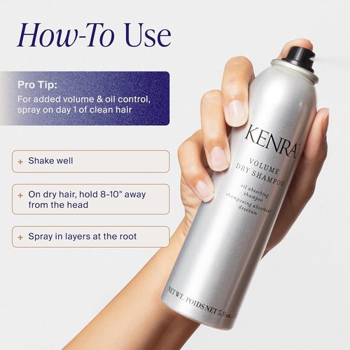Kenra Volume Dry Shampoo - Oil Absorbing Spray for Instant Hair Refresh | Translucent & Volume-Enhancing | All Hair Types