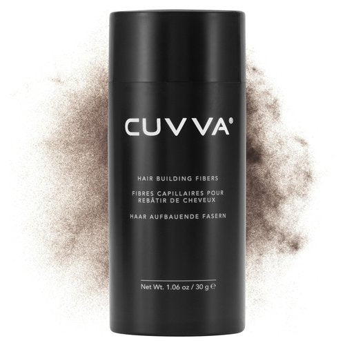 CUVVA Hair Building Fibers (30g) - Instantly Fill in Fine and Thinning Hair to Create a Thicker, Fuller Look - 14 Different Shades for Men & Women - Medium Brown