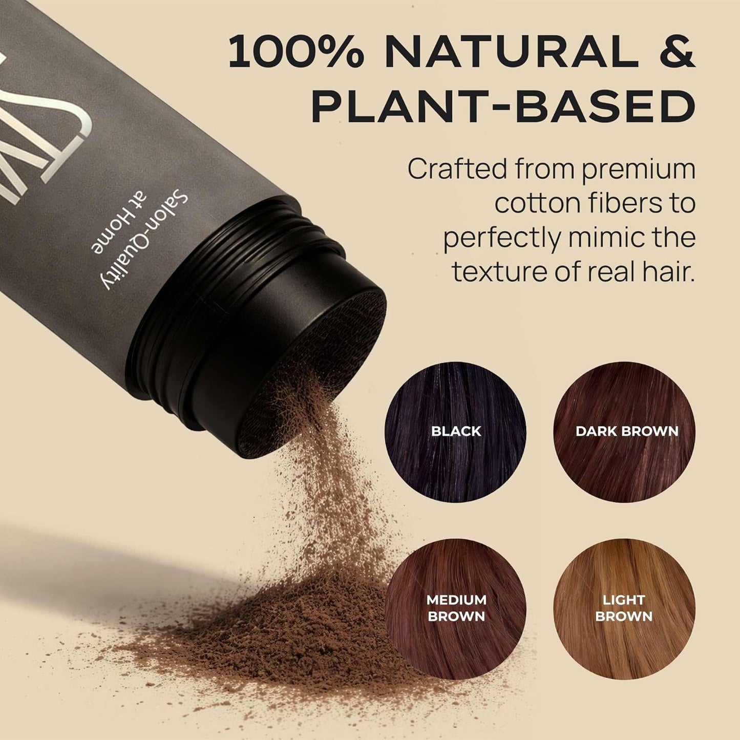 Style Edit Hair Building Fibers - Conceal Thinning Hair & Bald Spots | 100% Plant-Based, Medium Brown 0.88oz