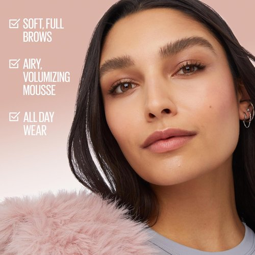 Maybelline Superfluff Brow Mousse - All Day Volumizing Tinted Gel for Soft Full Brows | Soft Brown, 1 Count