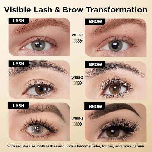 ASAMO Eyelash & Eyebrow Growth Serum - 2-in-1 Enhancer for Longer, Thicker Lashes - Vegan & Cruelty-Free, 3ml