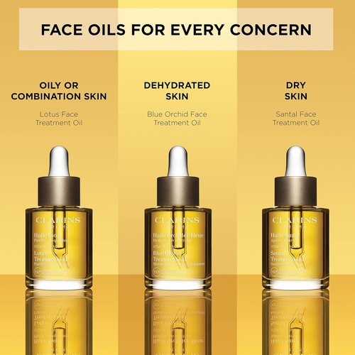 Clarins Blue Orchid Face Oil Treatment - Hydrates, Revitalizes & Tones Skin | Minimizes Fine Lines | 100% Natural Extracts