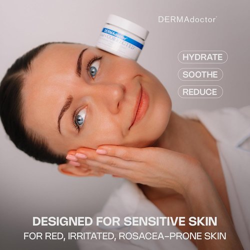 DERMAdoctor Hyaluronic Acid Moisturizer - Hydrating Face Cream with Redness Relief & Squalane - 1.7oz