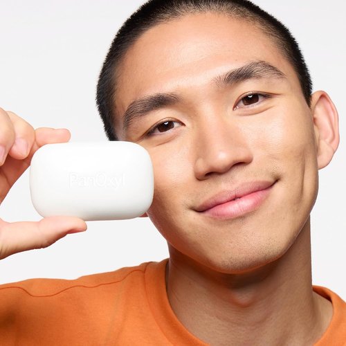 PanOxyl Acne Treatment Bar - Maximum Strength 10% Benzoyl Peroxide Soap for Face & Body | 4 oz Vegan Formula