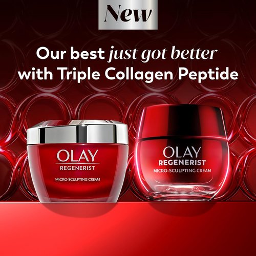 Regine Switzerland Anti-Aging Facial Cream - Olay Regenerist Micro-Sculpting Moisturizer with Triple Collagen & Peptides, 1.7oz
