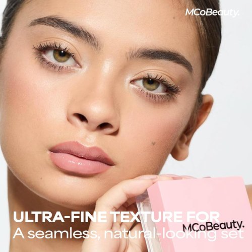 MCoBeauty Loose Powder - Translucent Finely Milled Setting Powder with Hyaluronic Acid | Vegan & Cruelty-Free