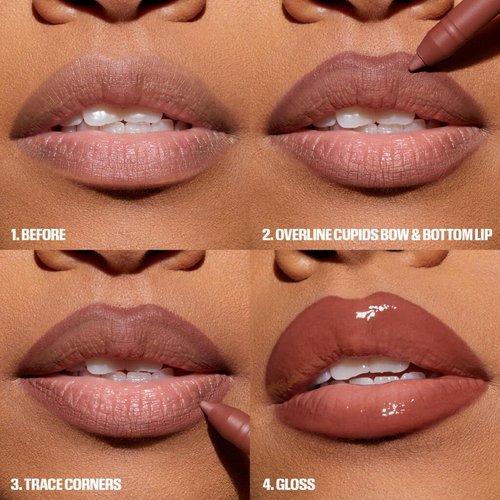 Huda Beauty Juicy Bombshell Lip Duo - Limited Edition Lip Pencil & Gloss - Travel Size