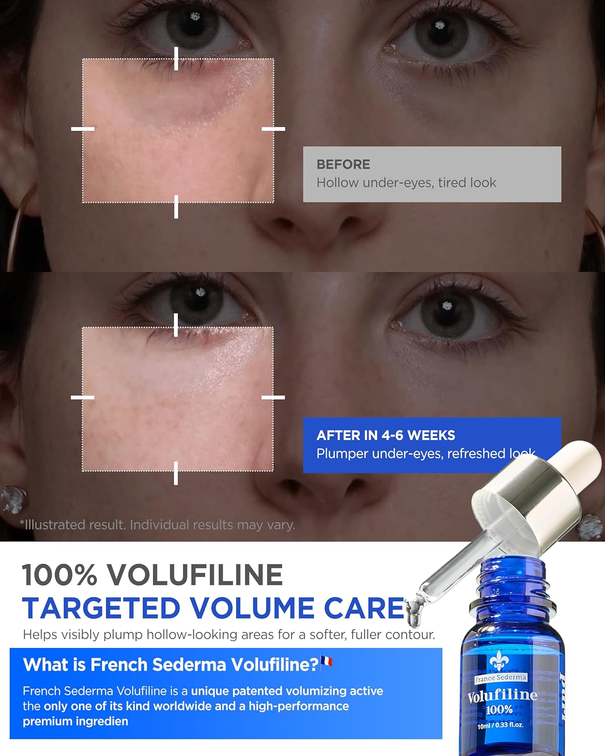 Sederma France Volufiline™ Booster Serum - Plump-Looking Care for Face, Neck & Body | 3-Pack (30ml Total)