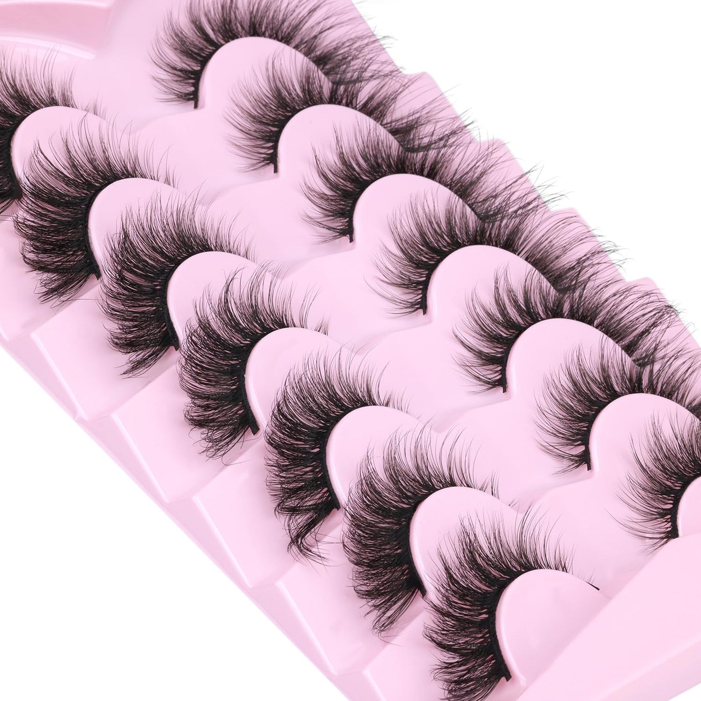 False Lashes Natural Look Fluffy Faux Mink Eyelashes Wispy Fox Eye Lashes That Look Like Extensions 3D Mink Lashes Natural Strip Lashes Pack by Kiromiro