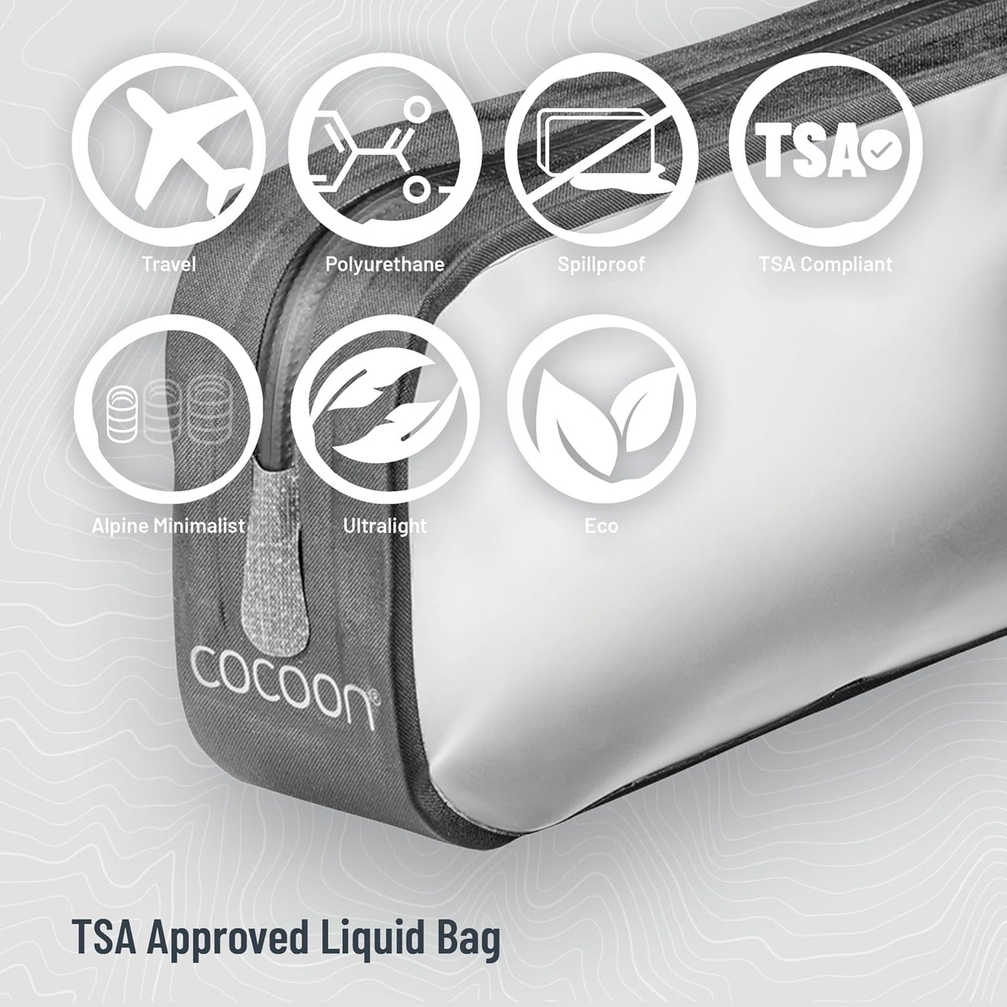 Cocoon - Premium Travelers Carry-On Liquid Bag - Stylish Heather Design for Easy Travel