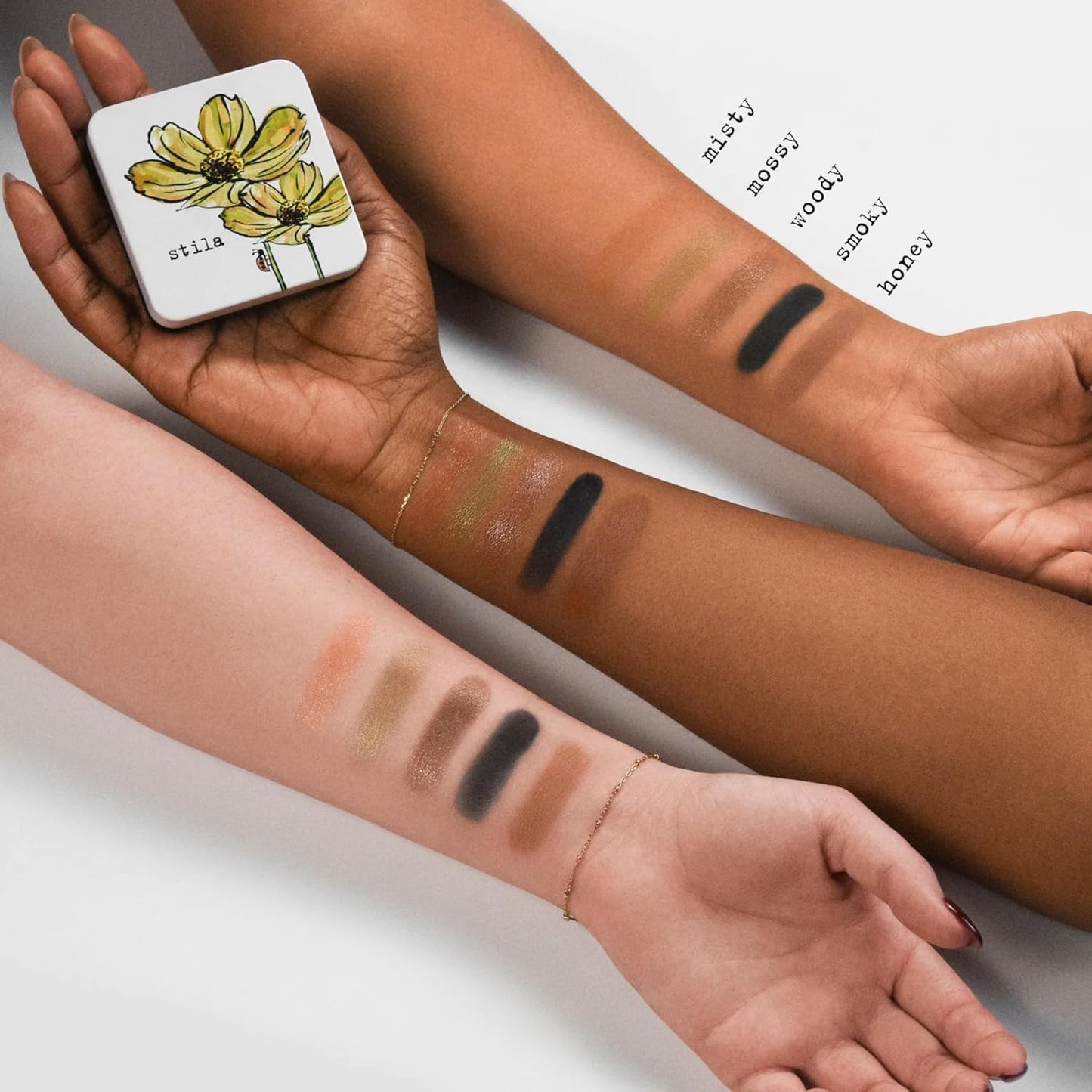 Stila Pocket Play™ Eye Shadow Palette - 5 Blendable Silky Shades for Eyes, Face & Highlight | Travel-Friendly Compact