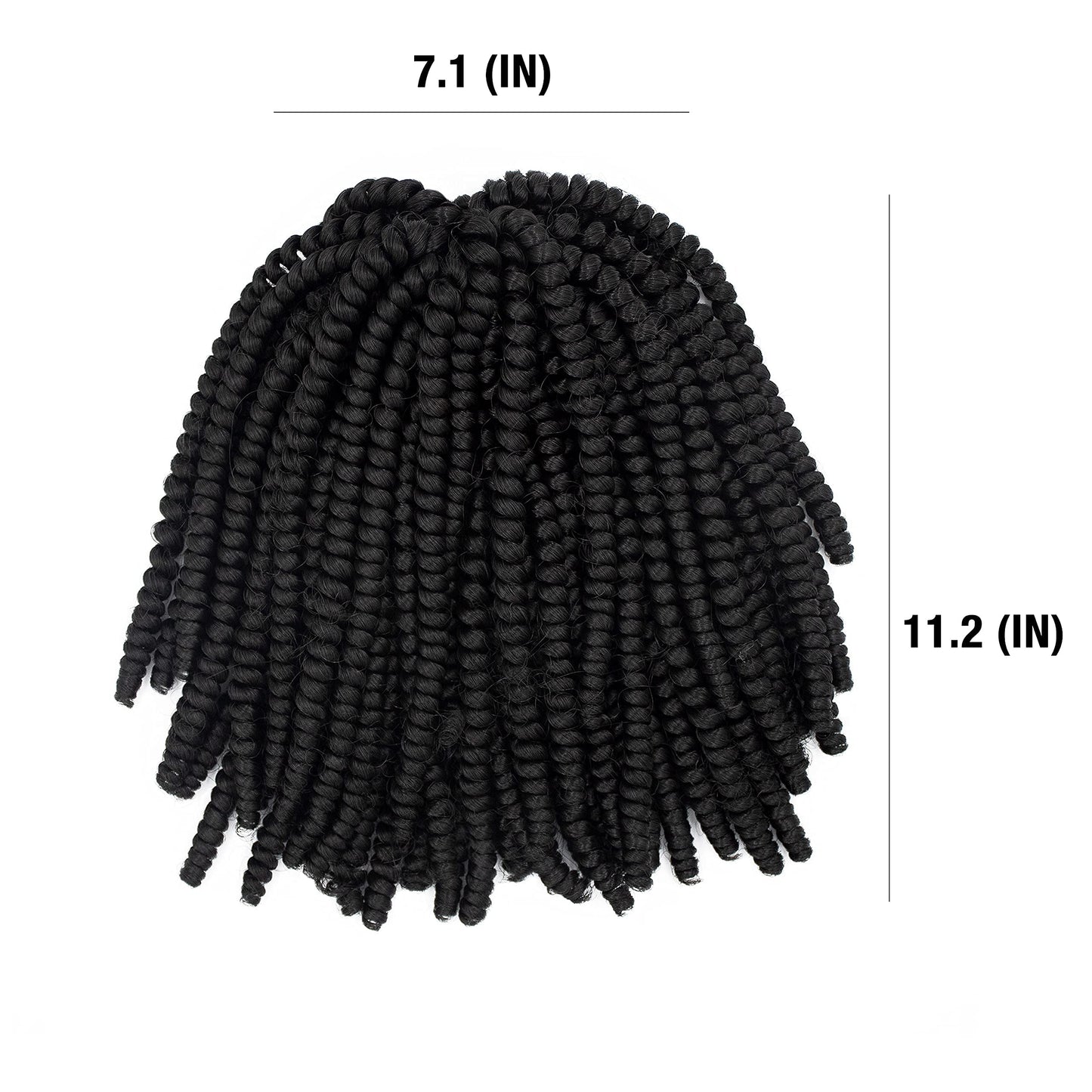 Darling Spring Twist 2X Crochet Hair Extensions (1 Pack, 2 per pack), Bomb Twist, Natural and Soft Texture, Black Afro curly 2X per Pack, 24 Inch, #1