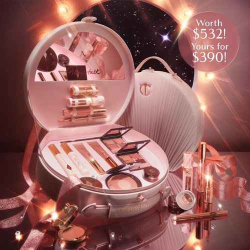Charlotte Tilbury Pillow Talk Dreams Come True Makeup Kit - Limited Edition 15-Piece Beauty Set in Iconic Nude-Pink Shades