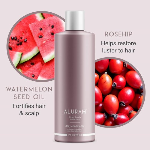 ALURAM Coconut Water Daily Conditioner - Clean Hydration & Shine for All Hair Types | 12 Fl Oz
