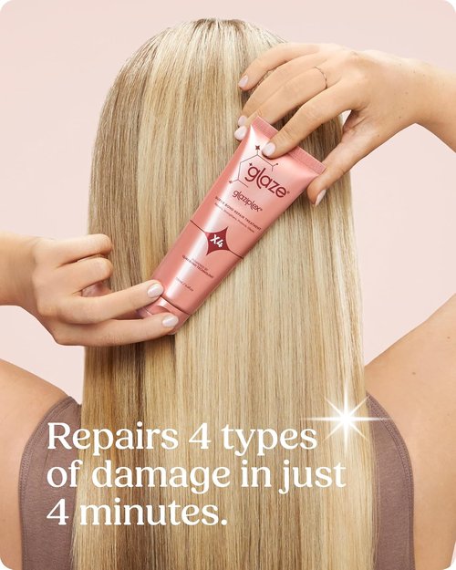 Glaze Glaziplex Bond Repair Hair Treatment - 4-in-1 Deep Conditioning Mask for Damaged Hair - Strengthens & Protects in 4 Minutes | 4oz/120ml