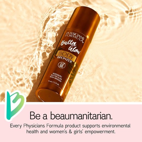 Physicians Formula Butter Glow Body Bronzer - Waterproof, Transfer-Proof, Ultra-Creamy Formula for Radiant Glow | Light/Medium