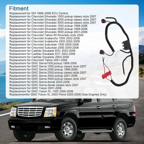 CARMOCAR Electric Dual Fan Wiring Harness Kit - Upgrade for 1999–2006 GM ECU Control