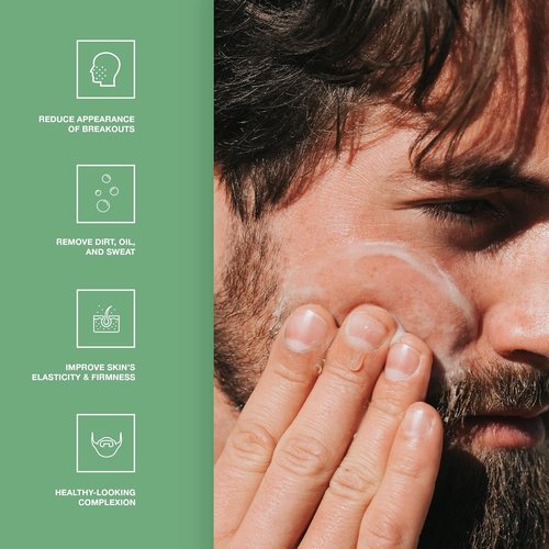CRVFT Men's Daily Face Wash - Oil & Dirt Extracting Cleanser | 3oz | Paraben & Sulfate Free | Ideal for All Skin Types