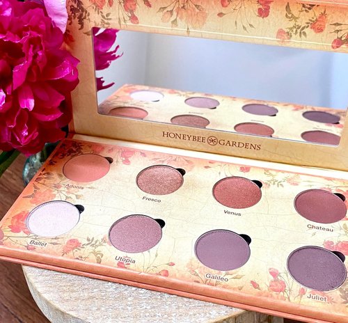 Honeybee Gardens Nude Renaissance Eye Shadow Palette - 8 Neutral Shades, Matte & Shimmer, Vegan, Talc-Free