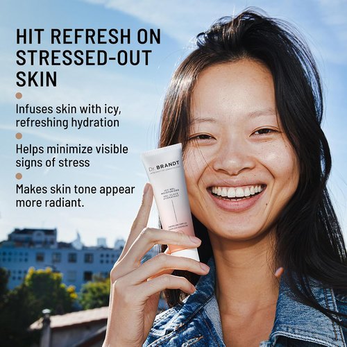 Dr. Brandt iD-STRESS Icy Gel Moisturizer - Revitalize Dull Skin for a Flawless, Dewy Look - 1.7 fl oz