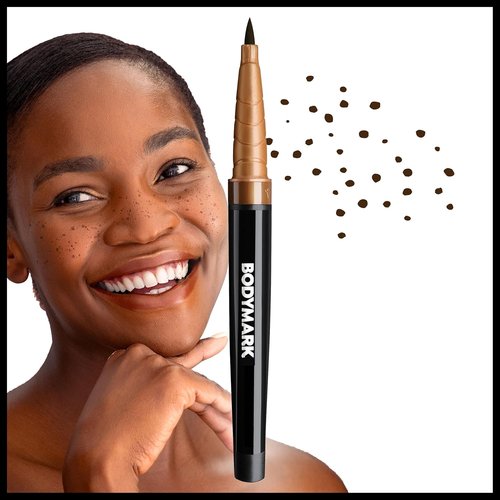 BIC BodyMark Freckle Pen - Soft Brush Tip for Natural Look | Dark Brown, 1 Count