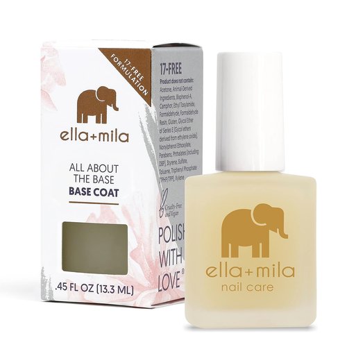 Ella+mila Ridge Filler Base Coat Nail Polish - Smoothing Treatment for Natural Nails | 0.45 fl oz