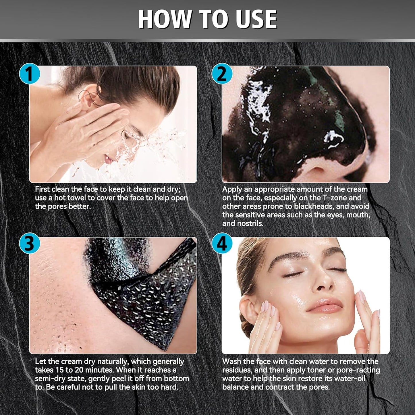 Skiennix Charcoal Peel Off Mask - Deep Cleansing Blackhead Remover for Face & Nose | 4.23 OZ