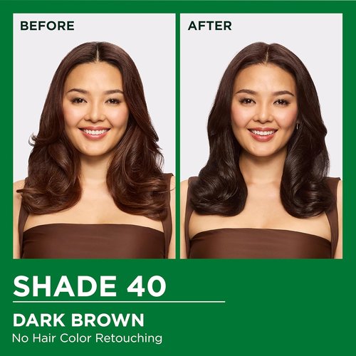 Garnier Nutrisse Ultra Crème Hair Color - Permanent Vegan Hair Dye with 100% Gray Coverage | 40 Dark Brown (Dark Chocolate)