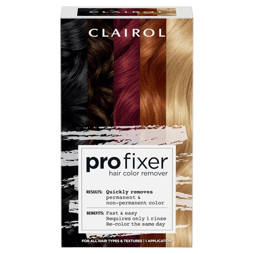 Clairol Pro Fixer Hair Color Remover Kit - Effortlessly Remove Permanent & Non-Permanent Color | Quick Rinse Solution