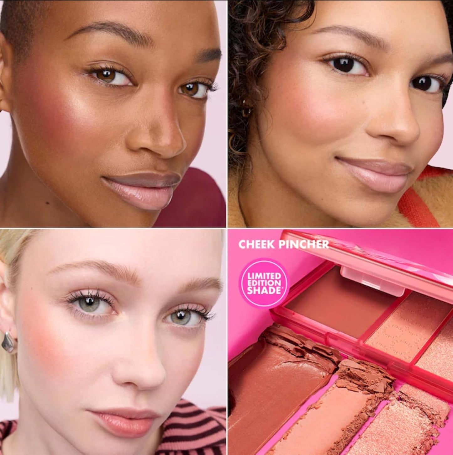Sephora Collection Blush Palette - Perfectly Blushed Set with Cheek Pincher & Duo Brush